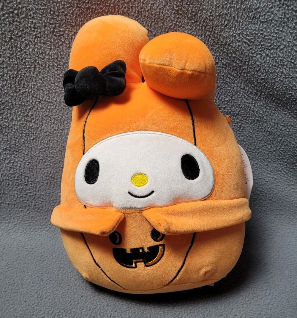 Squishmallows My Melody Halloween Orange Plush Stuffed Animal Hello Kitty Toy